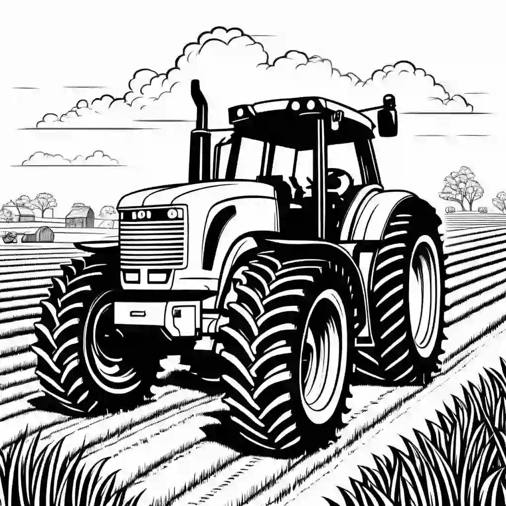 Farming Tractors coloring pages